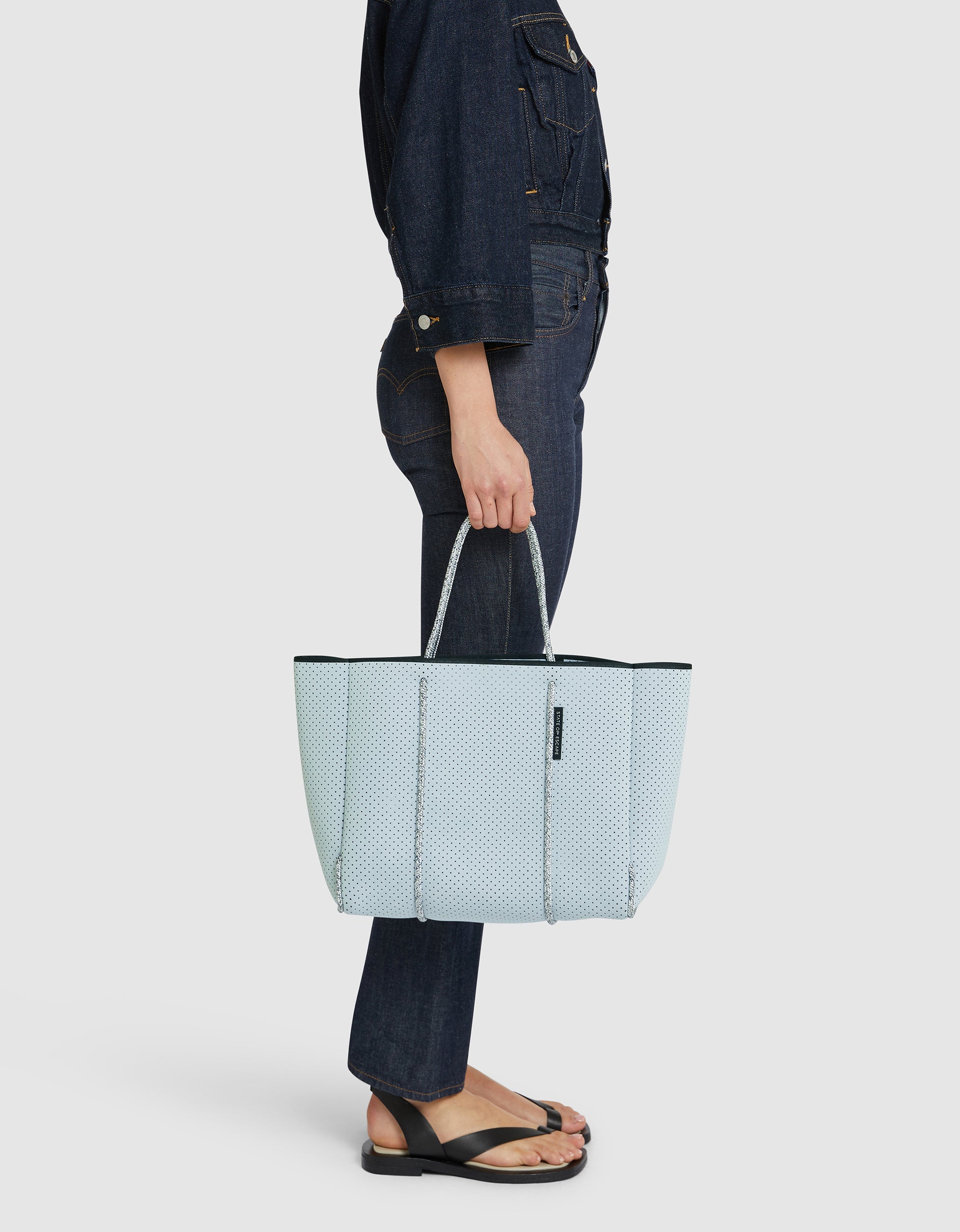 Flying Solo tote in glacier – State of Escape