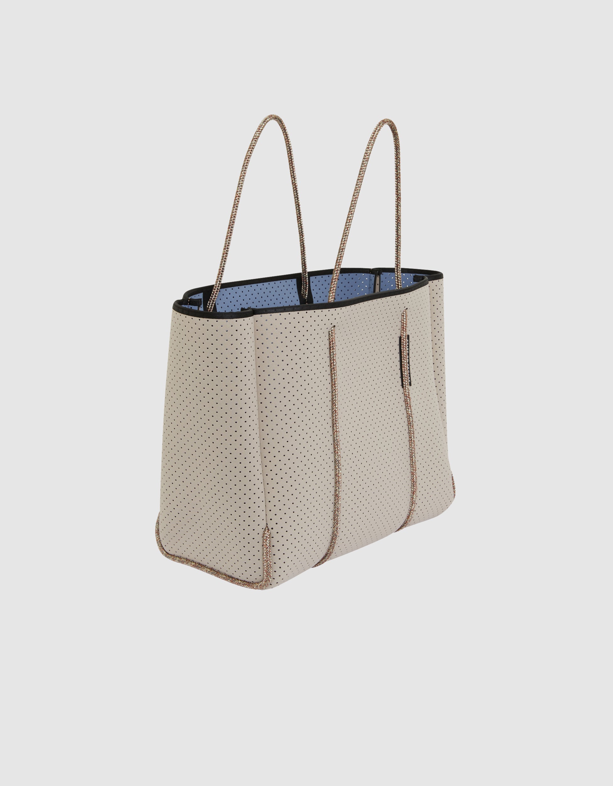 Flying Solo tote in stone / washed lapis (dual tone) – State of Escape