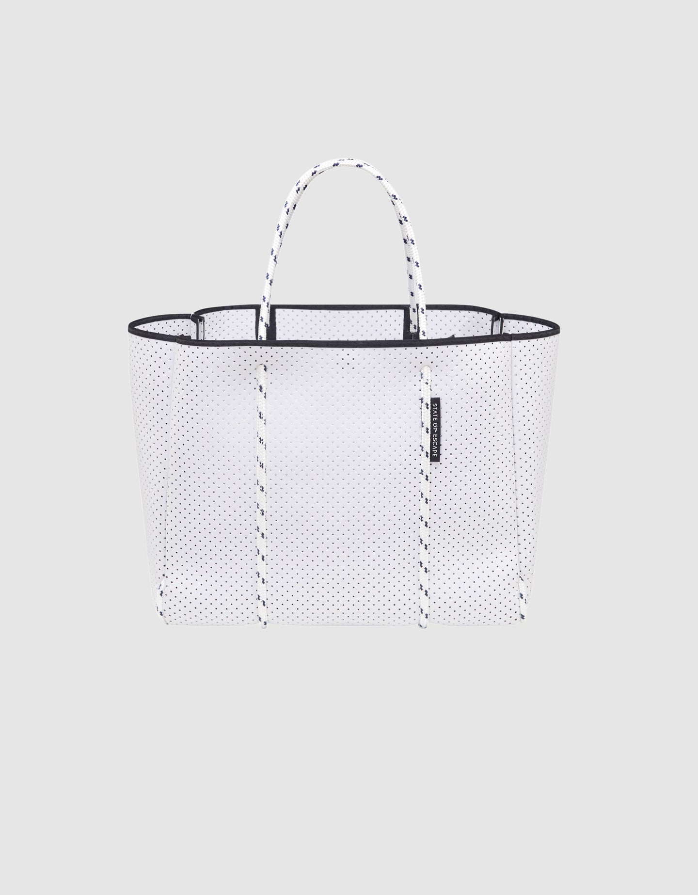 Flying Solo tote in highlight fleck white – State of Escape