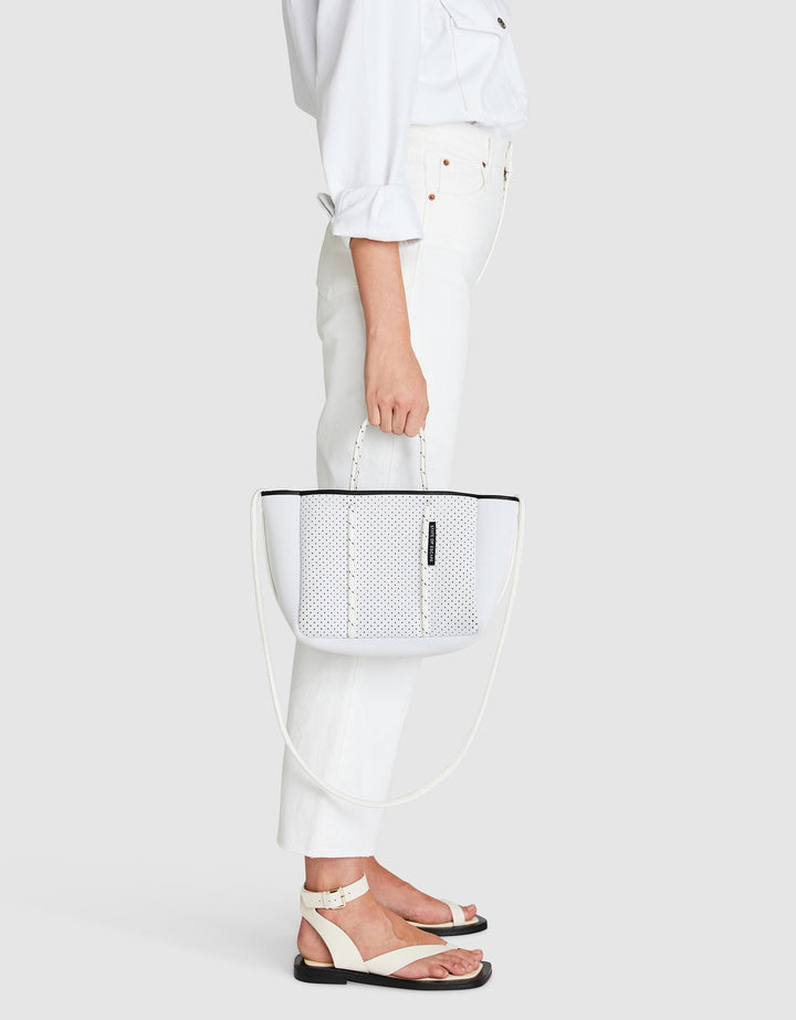 Petite Escape Tote In Highlight Fleck White – State of Escape