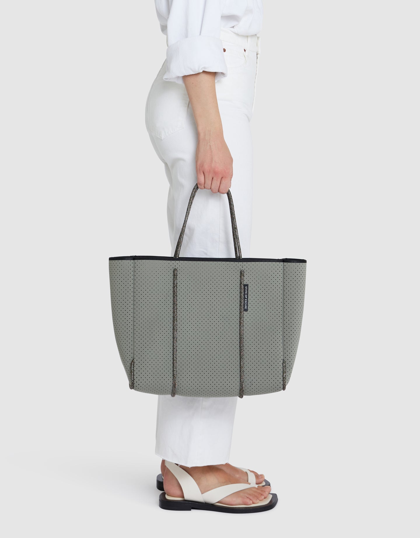 Flying Solo tote in sage / blush (dual tone)